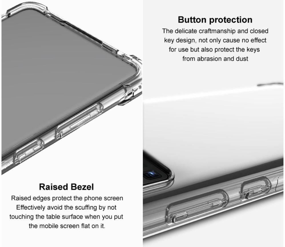Motorola Edge 20 Pro Hoesje TPU + Screenprotector Transparant Zwart afbeelding 8