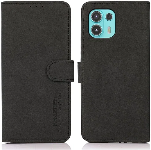 KHAZNEH Motorola Edge 20 Lite Hoesje Portemonnee Book Case Zwart afbeelding 3