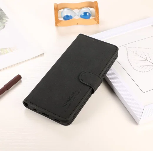 KHAZNEH Motorola Edge 20 Lite Hoesje Portemonnee Book Case Zwart afbeelding 4