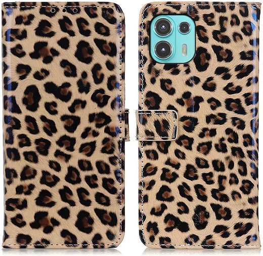 Motorola Edge 20 Lite Hoesje Portemonnee met Luipaard Print afbeelding 3