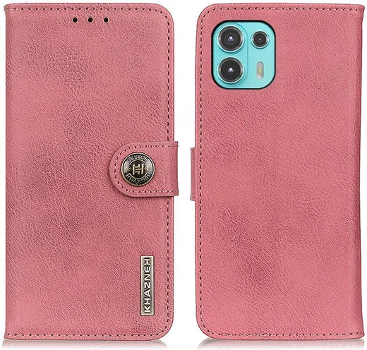 KHAZNEH Motorola Edge 20 Lite Hoesje Wallet Book Case Roze afbeelding 3