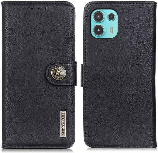 KHAZNEH Motorola Edge 20 Lite Hoesje Wallet Book Case Zwart afbeelding 3