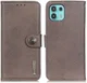 KHAZNEH Motorola Edge 20 Lite Hoesje Wallet Book Case Grijs afbeelding 3