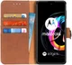 KHAZNEH Motorola Edge 20 Lite Hoesje Wallet Book Case Bruin afbeelding 1