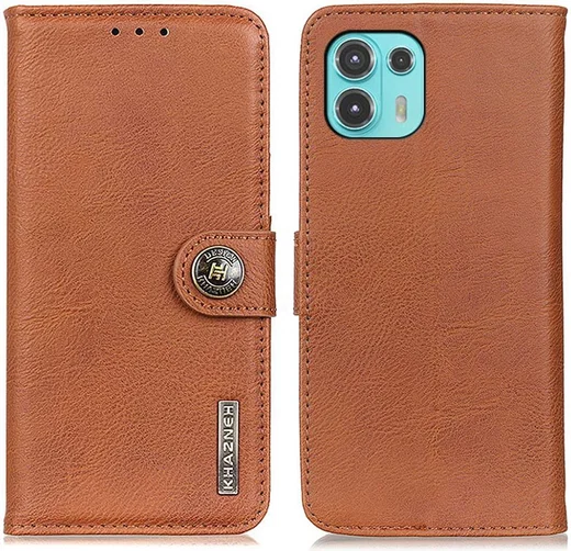 KHAZNEH Motorola Edge 20 Lite Hoesje Wallet Book Case Bruin afbeelding 3