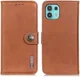 KHAZNEH Motorola Edge 20 Lite Hoesje Wallet Book Case Bruin afbeelding 3
