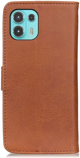 KHAZNEH Motorola Edge 20 Lite Hoesje Wallet Book Case Bruin afbeelding 8