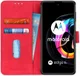 KHAZNEH Motorola Edge 20 Lite Hoesje Retro Wallet Book Case Rood afbeelding 1