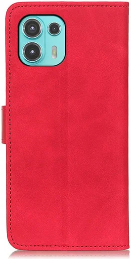 KHAZNEH Motorola Edge 20 Lite Hoesje Retro Wallet Book Case Rood afbeelding 8
