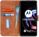 KHAZNEH Motorola Edge 20 Lite Hoesje Retro Wallet Book Case Bruin afbeelding 1