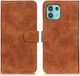 KHAZNEH Motorola Edge 20 Lite Hoesje Retro Wallet Book Case Bruin afbeelding 3