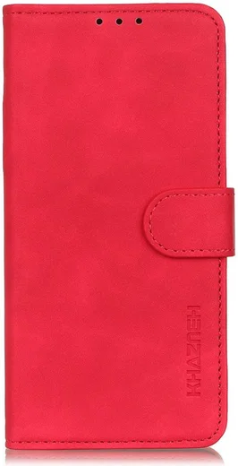 KHAZNEH Motorola Edge 20 Pro Hoesje Retro Wallet Book Case Rood afbeelding 2
