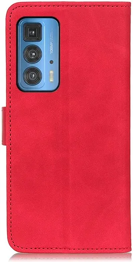 KHAZNEH Motorola Edge 20 Pro Hoesje Retro Wallet Book Case Rood afbeelding 8