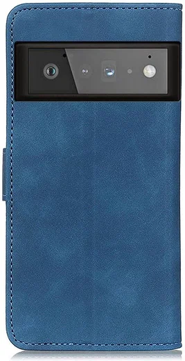 KHAZNEH Google Pixel 6 Pro Hoesje Vintage Wallet Book Case Blauw afbeelding 5