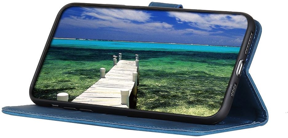 KHAZNEH Google Pixel 6 Pro Hoesje Vintage Wallet Book Case Blauw afbeelding 6