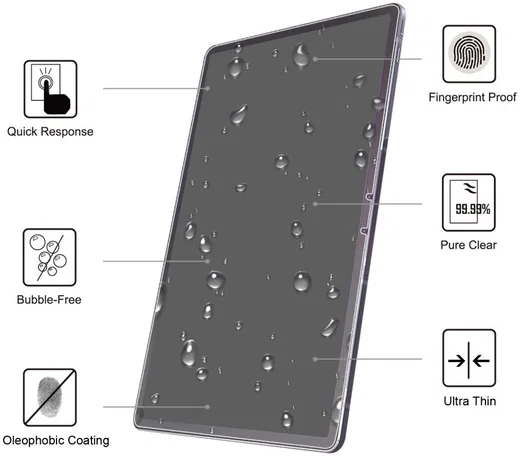 Lenovo Tab P11 Pro Screen Protector 9H Tempered Glass Volledig Dekkend afbeelding 2