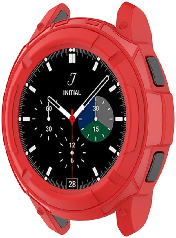 Samsung Galaxy Watch 4 Classic 42MM Hoesje - TPU met Bezel Ring - Rood afbeelding 3