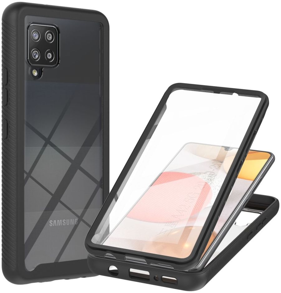 Samsung Galaxy A42 Hoesje Full Protect 360° Cover Hybride Zwart afbeelding 1