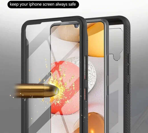 Samsung Galaxy A42 Hoesje Full Protect 360° Cover Hybride Zwart afbeelding 9