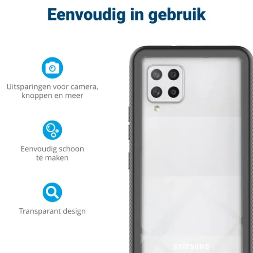 Samsung Galaxy A42 Hoesje Full Protect 360° Cover Hybride Zwart afbeelding 5
