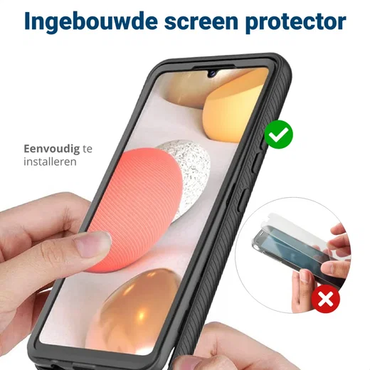 Samsung Galaxy A42 Hoesje Full Protect 360° Cover Hybride Zwart afbeelding 6