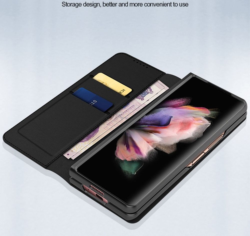 Samsung Galaxy Z Fold 3 Hoesje 2-in-1 Book Case en Back Cover Zwart afbeelding 2