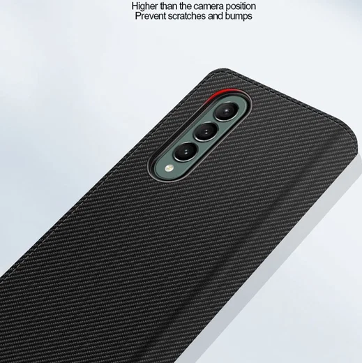 Samsung Galaxy Z Fold 3 Hoesje 2-in-1 Book Case en Back Cover Bruin afbeelding 4