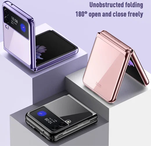 Samsung Galaxy Z Flip 3 Hoesje Hard Case Back Cover Transparant Zwart afbeelding 10