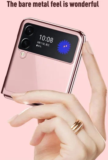 Samsung Galaxy Z Flip 3 Hoesje Hard Case Back Cover Transparant Zwart afbeelding 11