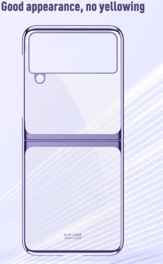 Samsung Galaxy Z Flip 3 Hoesje Hard Case Back Cover Transparant Zwart afbeelding 6