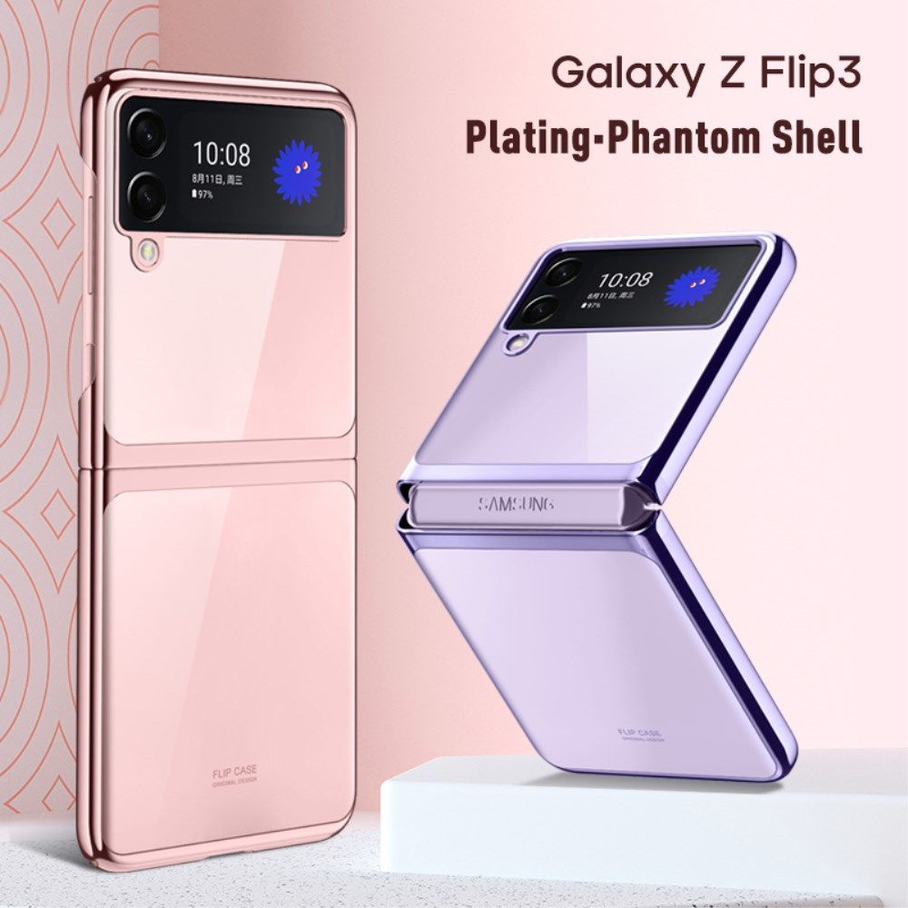 Samsung Galaxy Z Flip 3 Hoesje Hard Case Back Cover Transparant Zwart afbeelding 8
