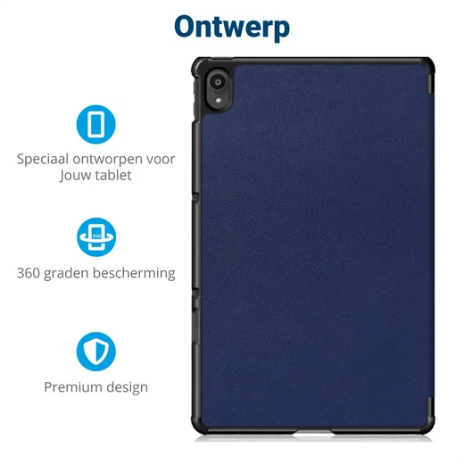 Lenovo Tab P11 / P11 Plus Tri-Fold Hoes Blauw afbeelding 3