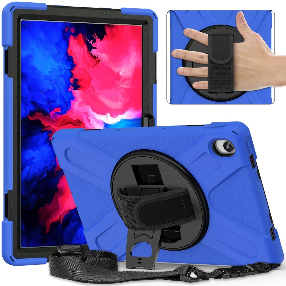 Lenovo Tab P11 / P11 Plus Hoes 360 Graden Kickstand Back Cover Blauw afbeelding 2