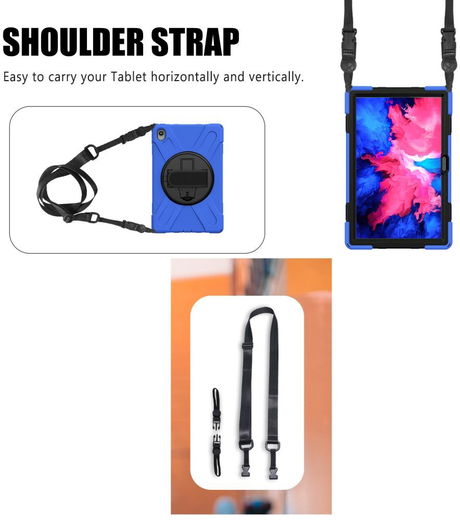 Lenovo Tab P11 / P11 Plus Hoes 360 Graden Kickstand Back Cover Blauw afbeelding 6