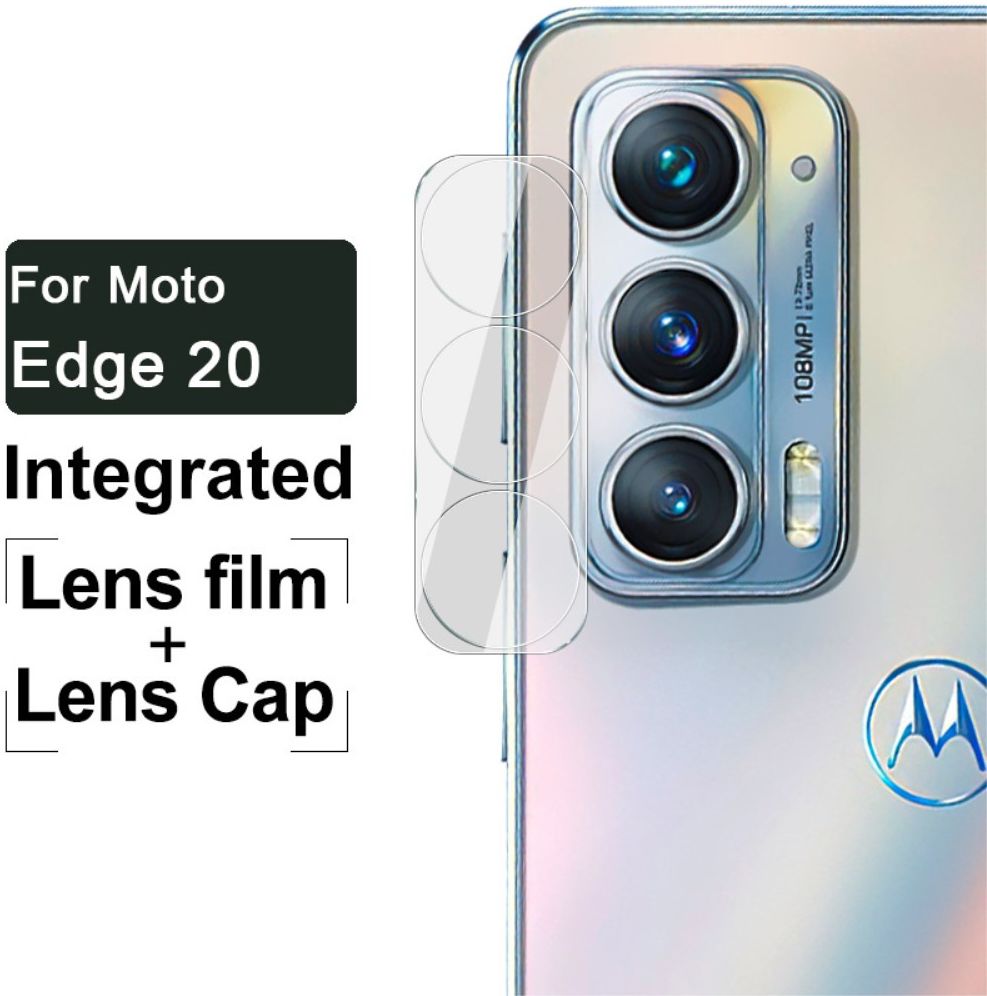 Imak Motorola Edge 20 Camera Lens Protector + Lens Cap Clear afbeelding 5