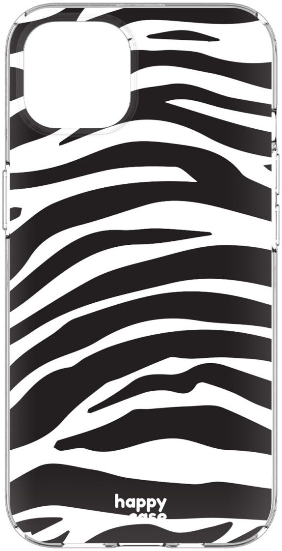 HappyCase iPhone 13 Mini Hoesje Flexibel TPU Zebra Printje afbeelding 5