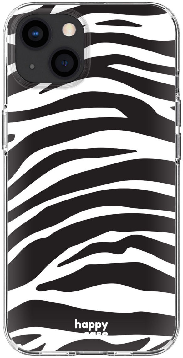 HappyCase iPhone 13 Mini Hoesje Flexibel TPU Zebra Printje afbeelding 6