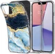 HappyCase iPhone 16E / 13 Hoesje Flexibel TPU Blauw Marmer Print afbeelding 8