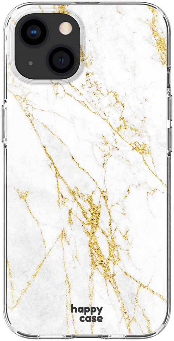 HappyCase iPhone 13 Hoesje Flexibel TPU Wit Marmer Print afbeelding 9