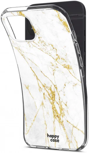HappyCase iPhone 13 Hoesje Flexibel TPU Wit Marmer Print afbeelding 7