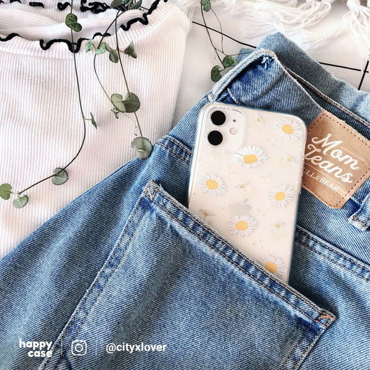 HappyCase iPhone 16E / 13 Hoesje Flexibel TPU Bloemen Print afbeelding 4