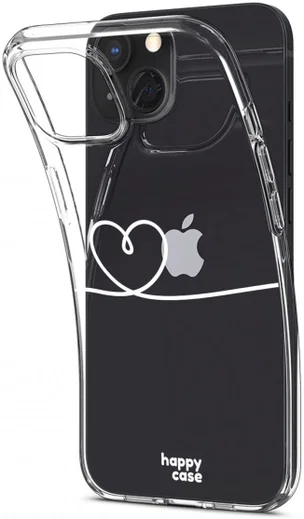 HappyCase iPhone 17e / 16e / 13 Hoesje Flexibel TPU Hartjes Print afbeelding 6