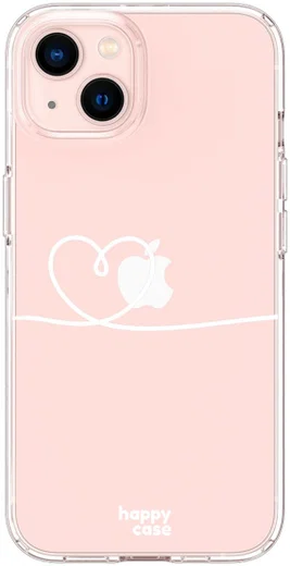 HappyCase iPhone 17e / 16e / 13 Hoesje Flexibel TPU Hartjes Print afbeelding 1