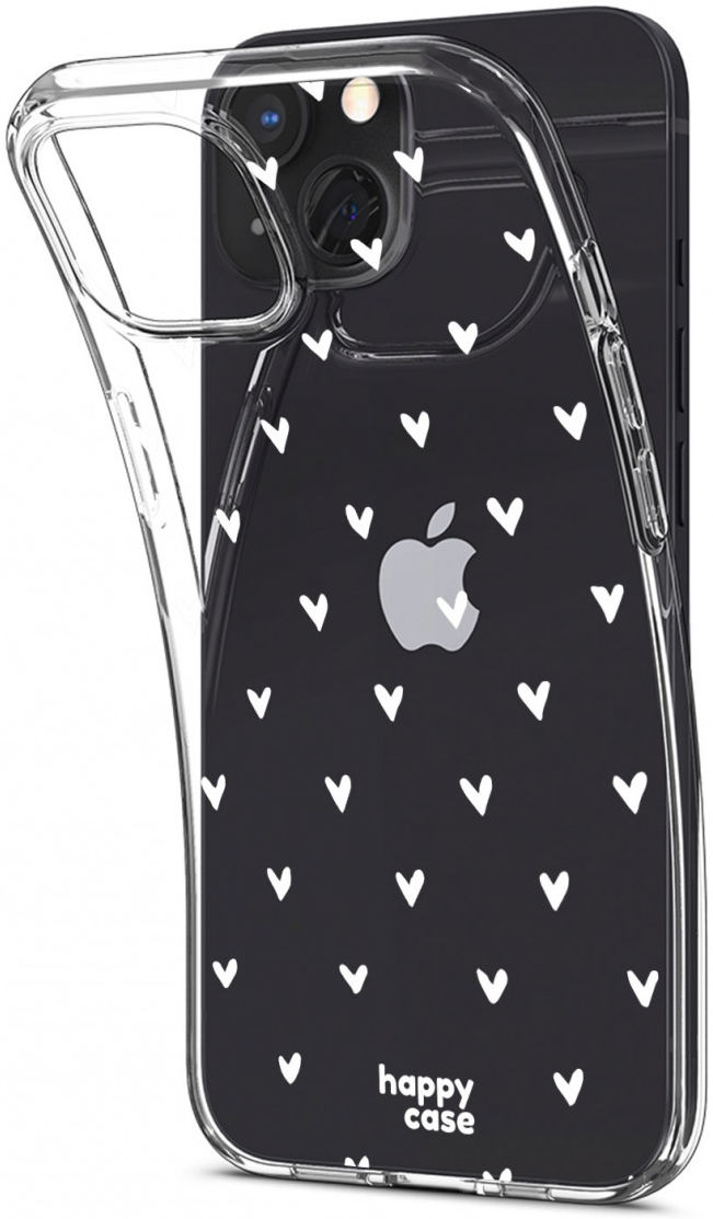 HappyCase iPhone 13 Hoesje Flexibel TPU Hartjes Print afbeelding 8