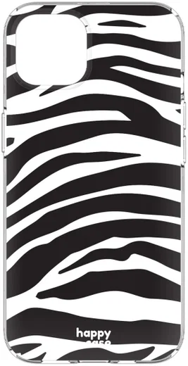 HappyCase iPhone 13 Hoesje Flexibel TPU Zebra Printje afbeelding 4