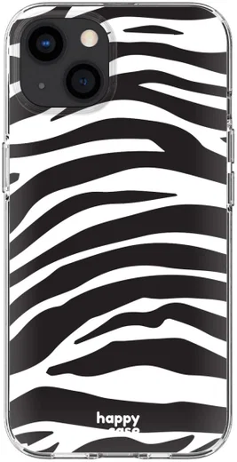 HappyCase iPhone 13 Hoesje Flexibel TPU Zebra Printje afbeelding 5