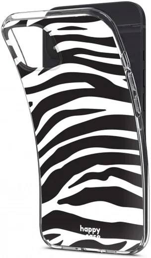HappyCase iPhone 13 Hoesje Flexibel TPU Zebra Printje afbeelding 3