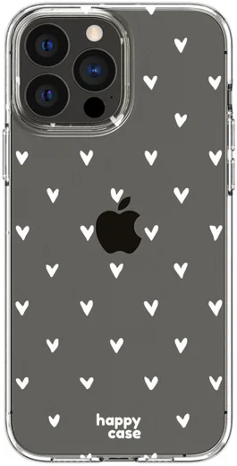 HappyCase iPhone 13 Pro Hoesje Flexibel TPU Hartjes Print afbeelding 9