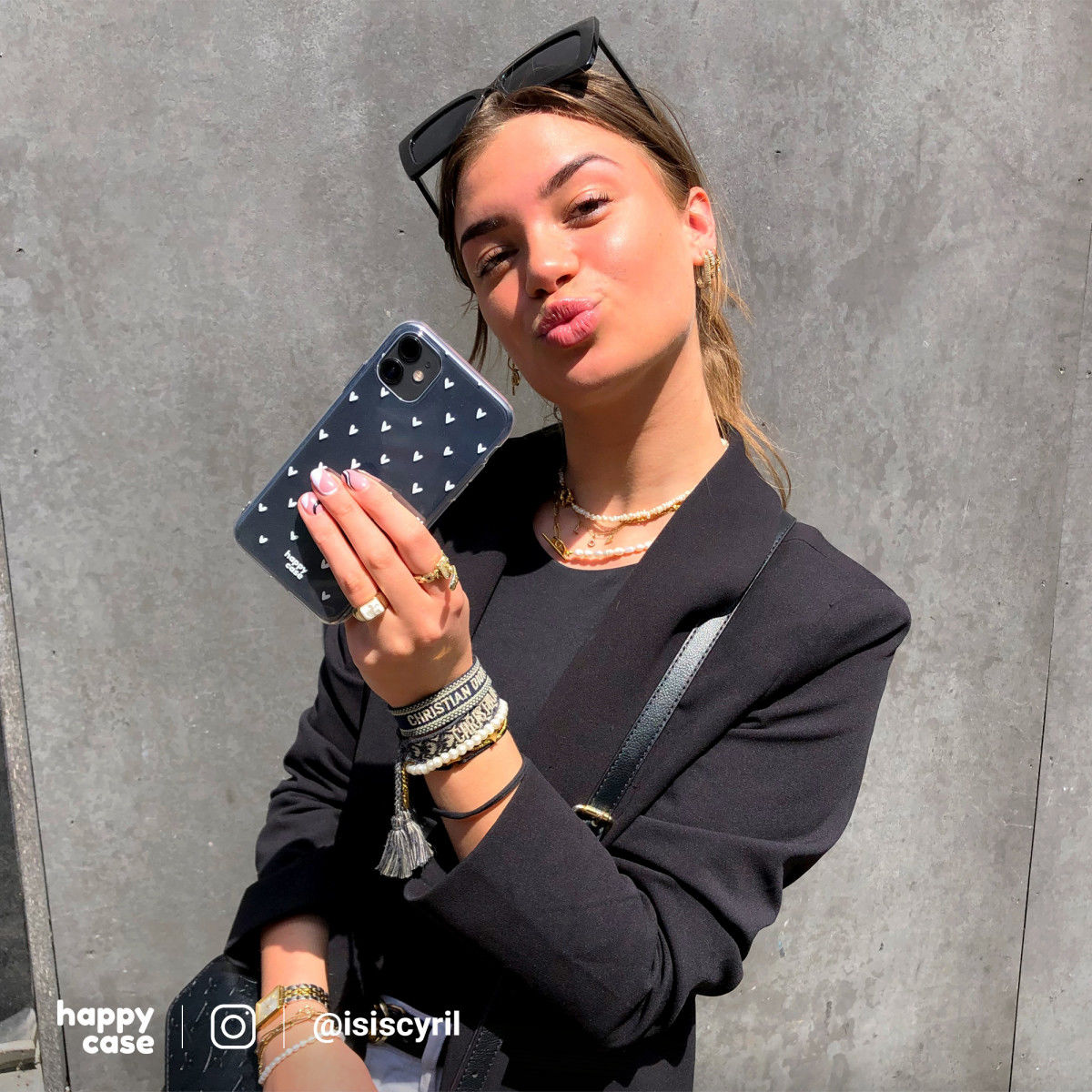 HappyCase iPhone 13 Pro Hoesje Flexibel TPU Hartjes Print afbeelding 4
