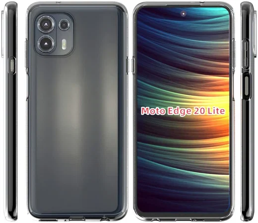 Motorola Edge 20 Lite Hoesje Dun TPU Back Cover Transparant afbeelding 7
